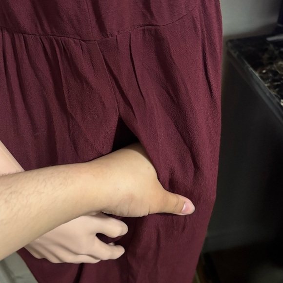 MADEWELL Women’s Wine Red Pintuck Cami Jumpsuit - Picture 7 of 16